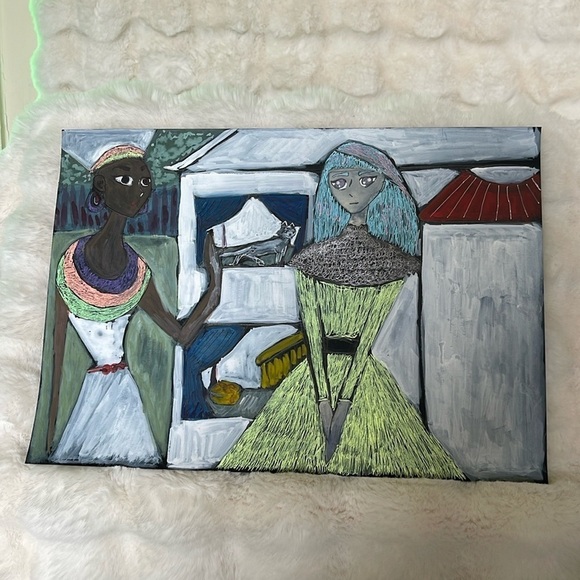 HANDCRAFTED handmade watercolor painting from my kids book NWT once purchased - Picture 1 of 9
